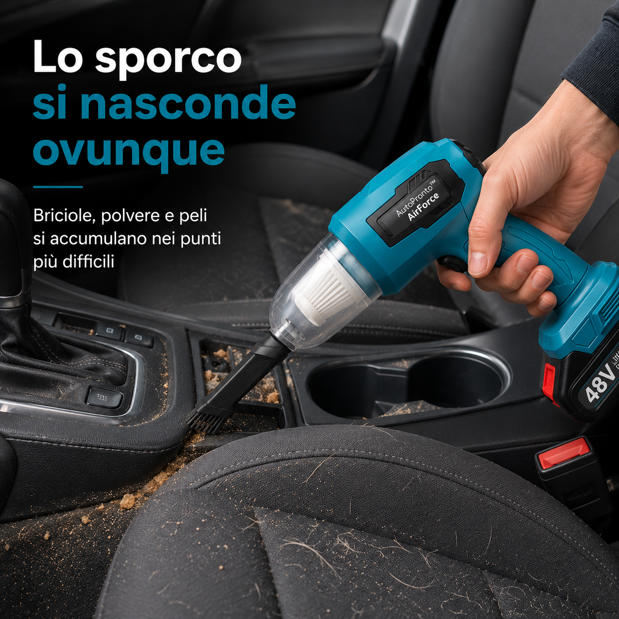 AutoPronto™ AirForce - Aspirapolvere e Soffiatore Portatile per Auto