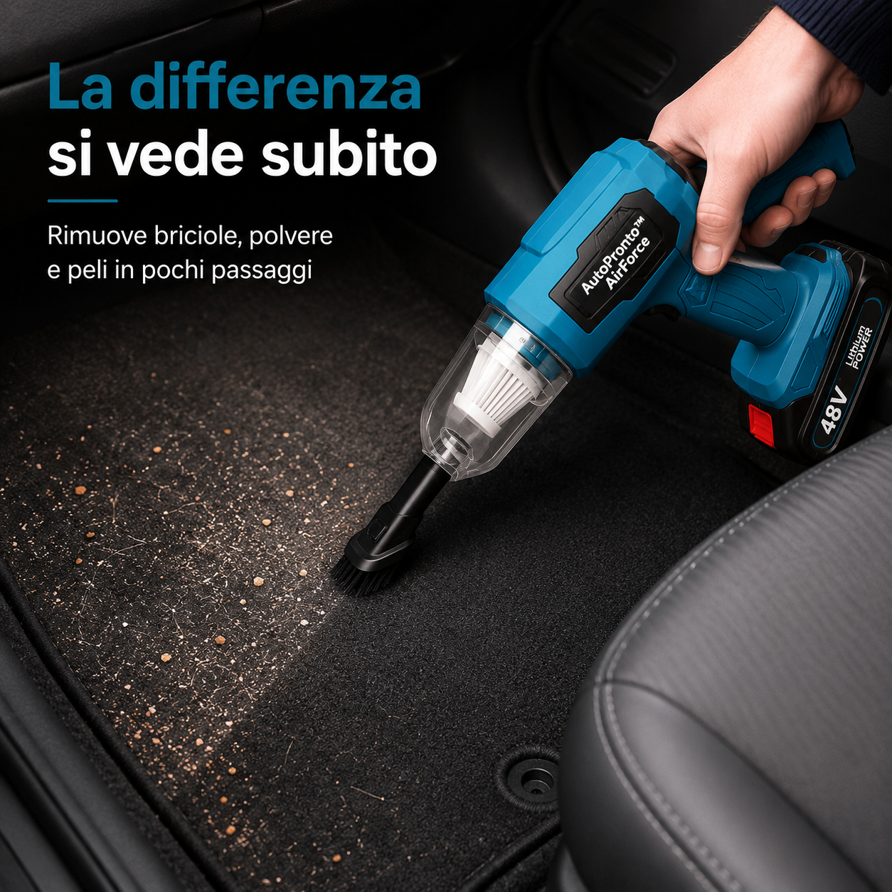 AutoPronto™ AirForce - Aspirapolvere e Soffiatore Portatile per Auto