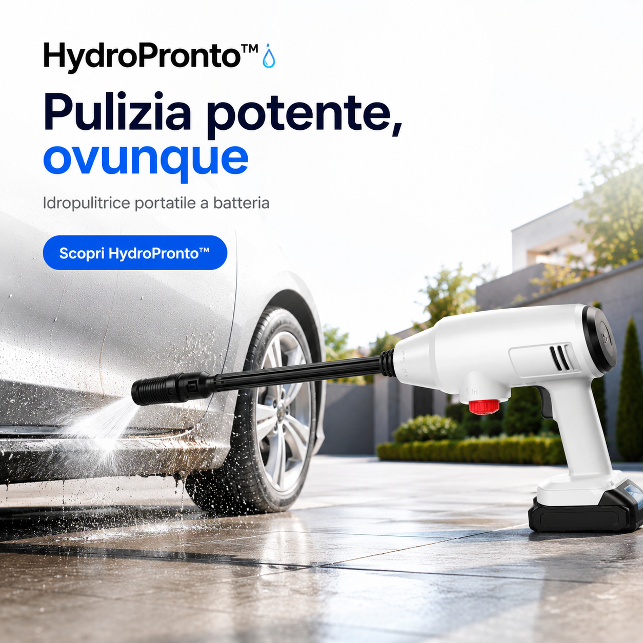 HydroPronto™ – Idropulitrice Portatile a Batteria