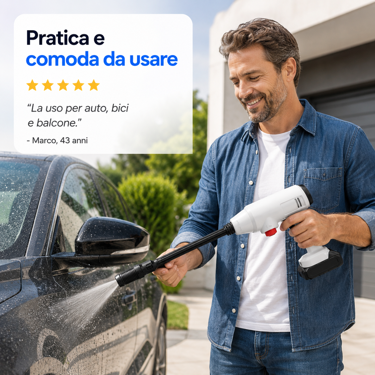 HydroPronto™ – Idropulitrice Portatile a Batteria